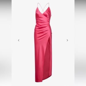 Medium hot pink SER.O.YA wrap dress